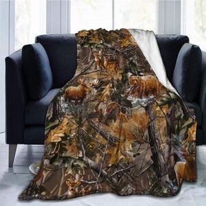 NWT Camouflage Print Throw Blanket
